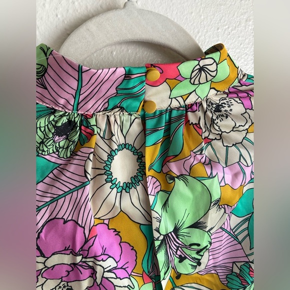 ASOS Colorful Floral Fitted Blouse - Picture 9 of 12